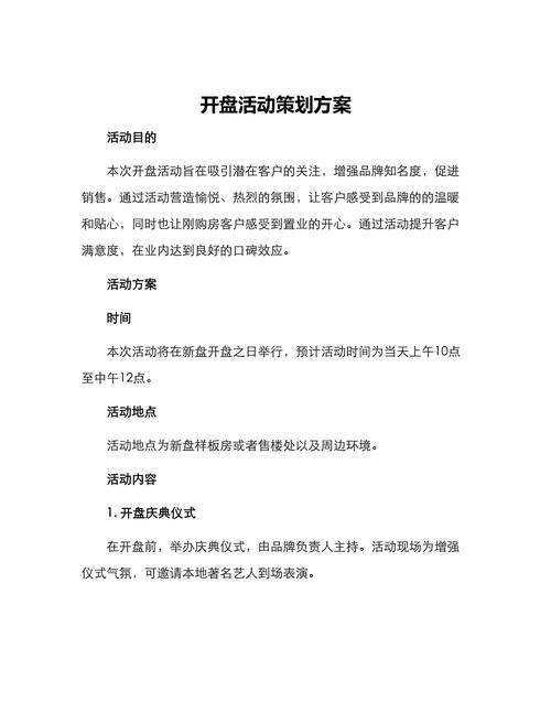 开盘前营销执行报告_红包裂变推广活动策划_新店开业典礼宣传策略
